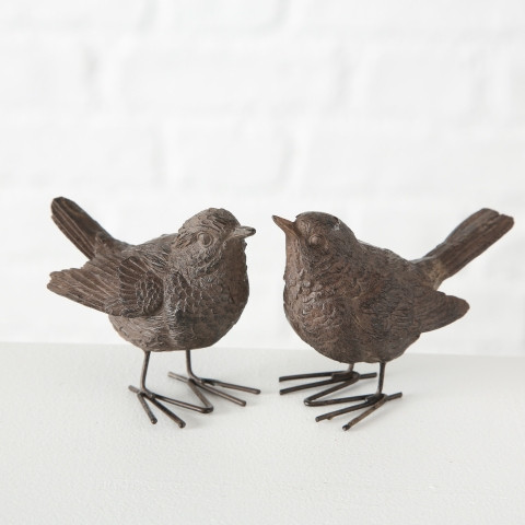 Beeldje vogel Spatz H6cm polyresin