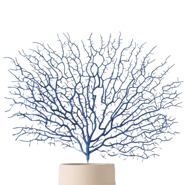 Decoratietak koraal blauw 46cm