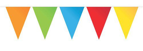 Vlaggenlijn multi color 10mtr pak a 5st
