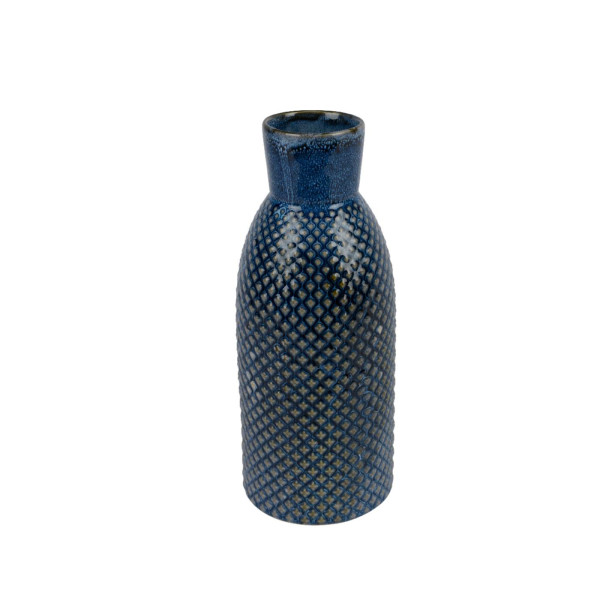 Vaas porselein H26.5cm blauw