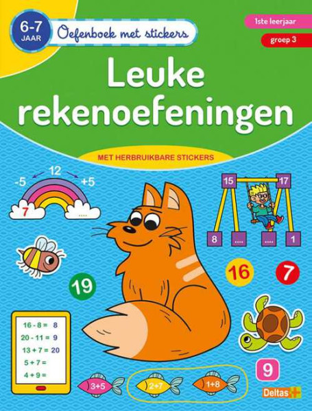Oefenboek met stickers- leuke reken