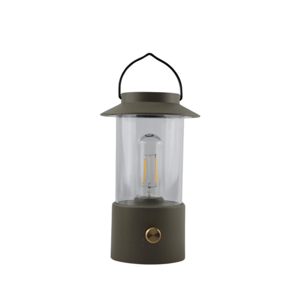 LED Lantaarn taupe 24x9cm op USB