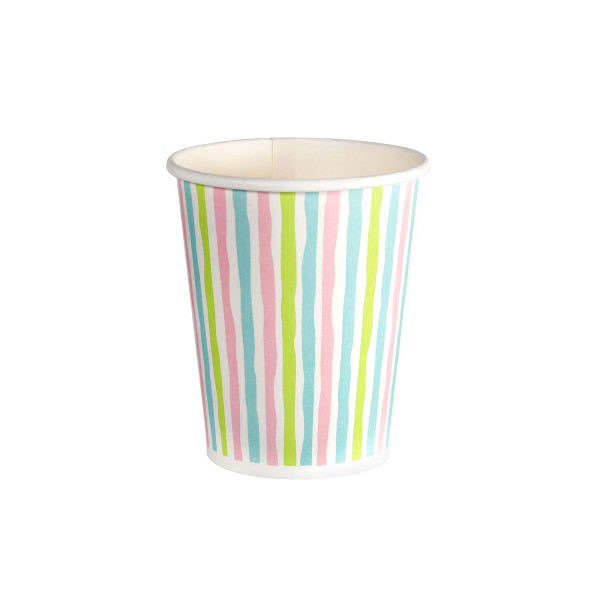 Duni Papieren Bekers Stripes 24cl 10st