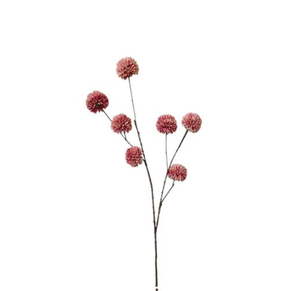 Kunsttak pompom roze 98cm
