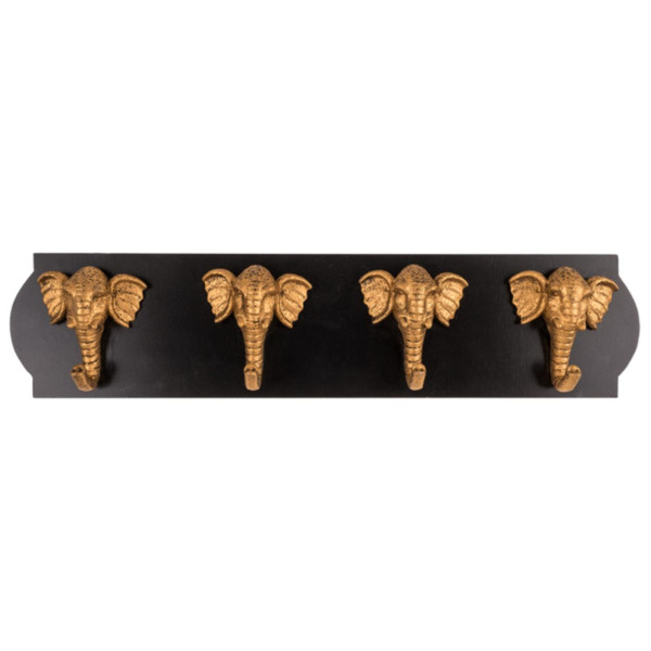 Houten kapstok olifant ca. 48x11x5,5cm