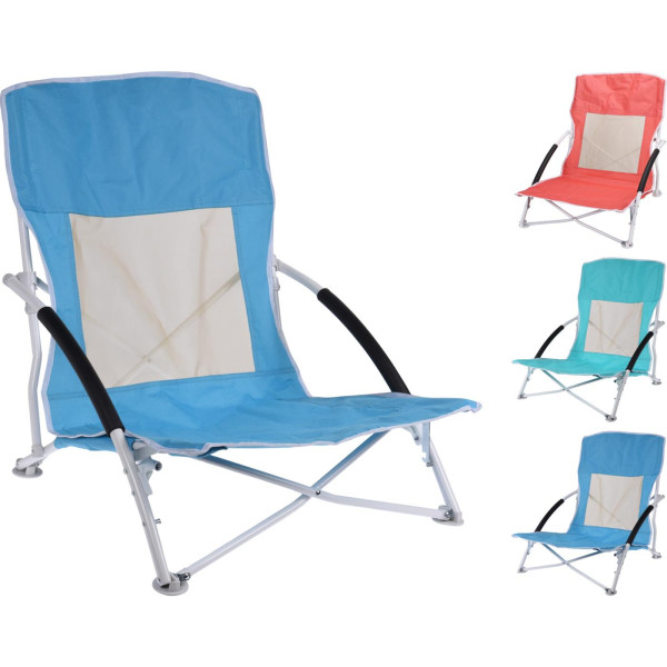 Strandstoel vouwbaar 3 ass. kleur