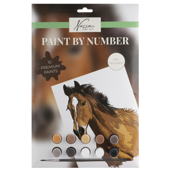 Schilderen op nummer paard op karton