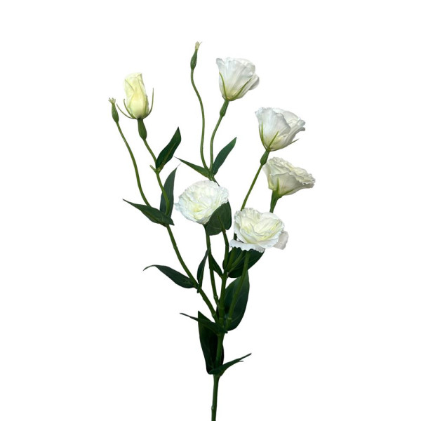 Kunstbloem lisianthus spray 80cm wit