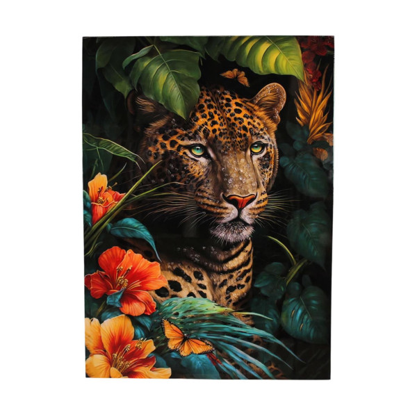 Muurkunst luipaard canvas glans 70x100cm