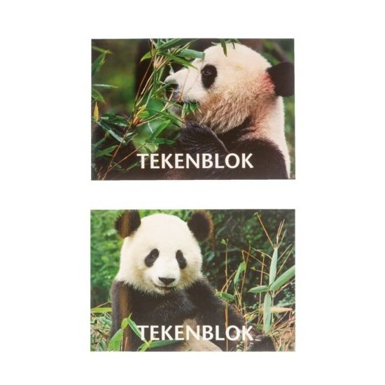 Tekenboek A5 Panda 14,8x 21 cm 10 st