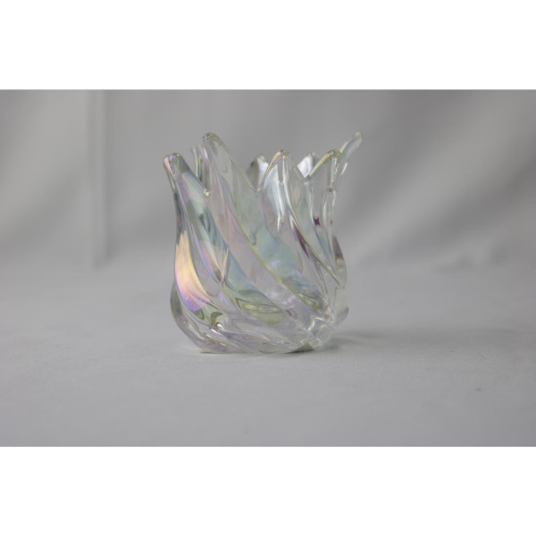Waxinelichthouder tulp wit 9x9x9,3cm