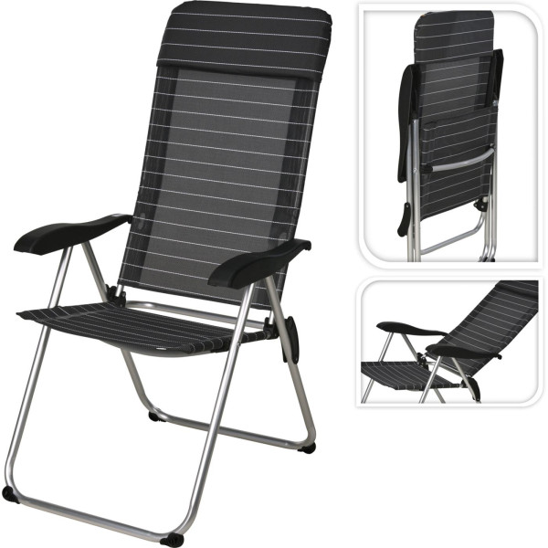 Campingstoel 69x58x111cm grijs