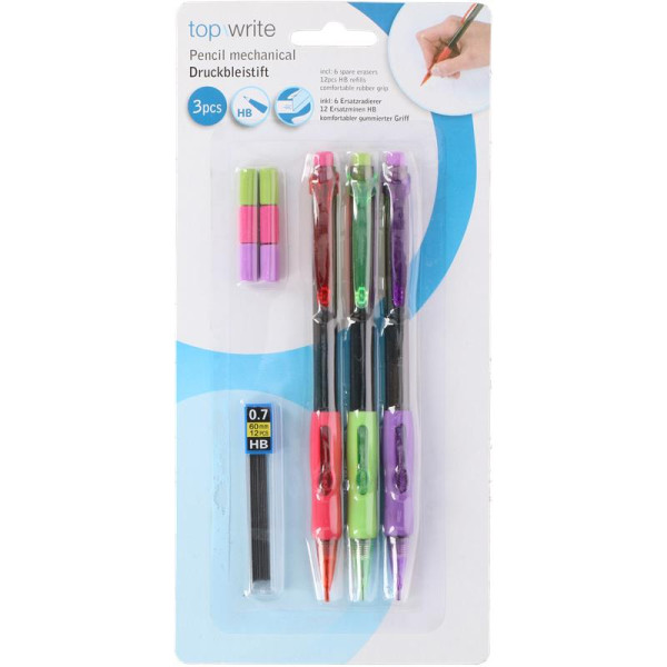 Top Write Vulpotloodset 3 stuks