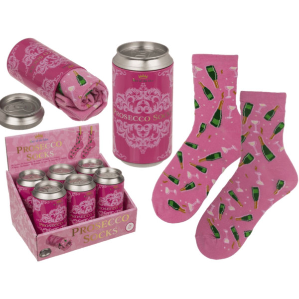 Prosecco sokken in blikje