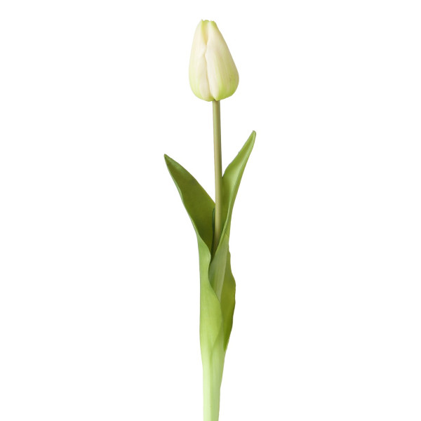 Kunstbloem Tulp L42cm Wit real touch
