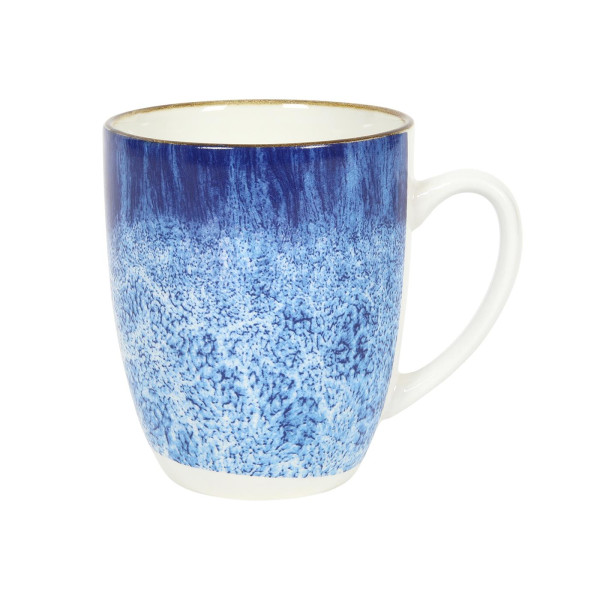 Koffiemok 350ml reactive glaze blue 6st
