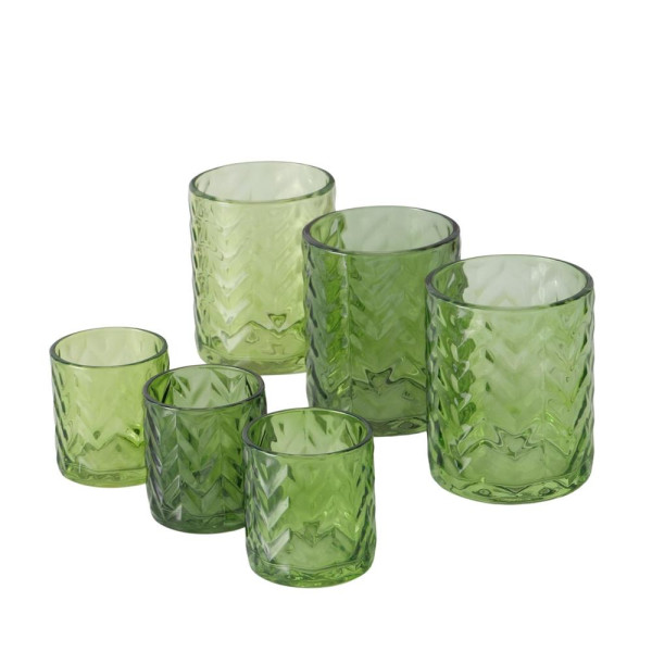 Boltze Home Windlicht Viko 2-delig groen