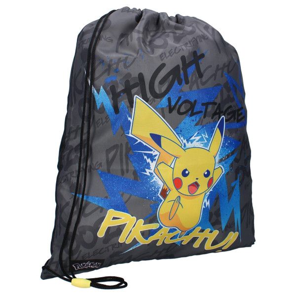 Gymtas Pokémon Pikachu 44x36x1cm zwart