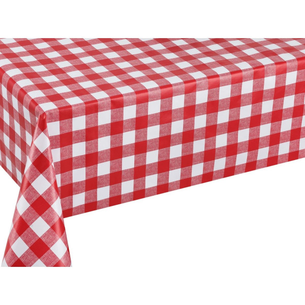 Tafelzeil ruit rood 140x250cm