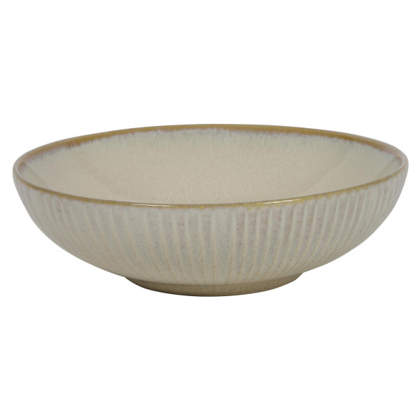 Diep bord lines ocean beige Ø18x5,5cm