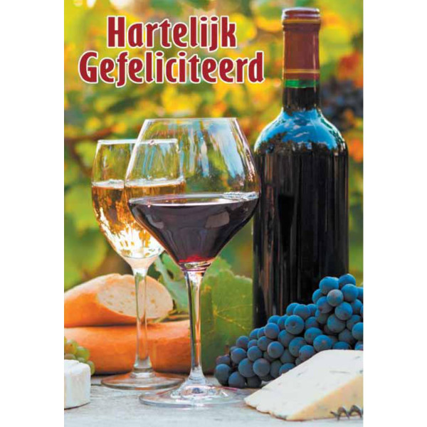 Wenskaarten Gefeliciteerd pak a 10 stuks