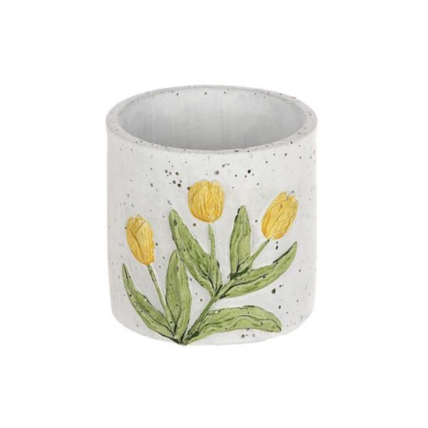 Bloempot Tulp geel Ø10,5xH10,3cm