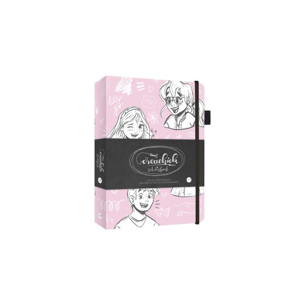 CreaChick schetsboek roze 21x15cm
