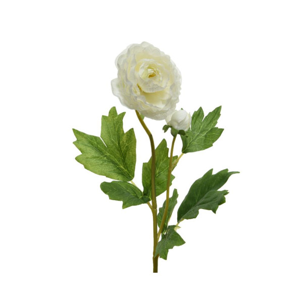 Kunstbloem Ranonkel H57cm wit