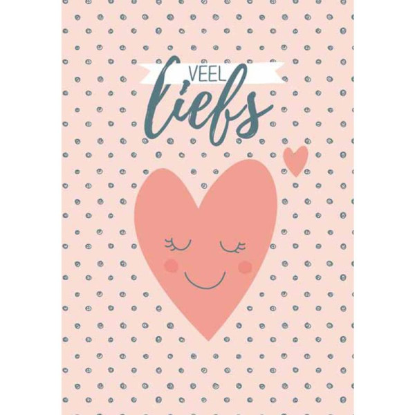 Wenskaarten veel liefs10 stuks