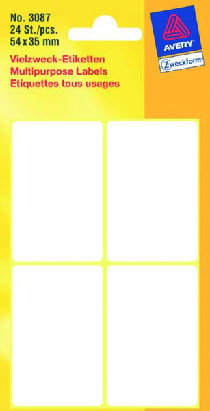 Etiket wit 54x35mm pak a 10 stuks