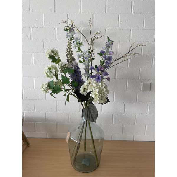 Kunstbloem eremures spray 82cm blauw