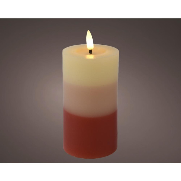LED kaars vlamefffect Verloop 15cm terra