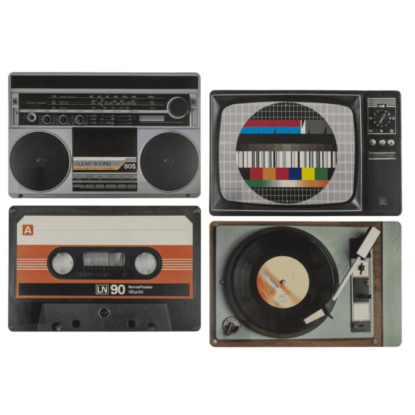 Placemat Hi-Fi elementen 44x29cm 4 ass.