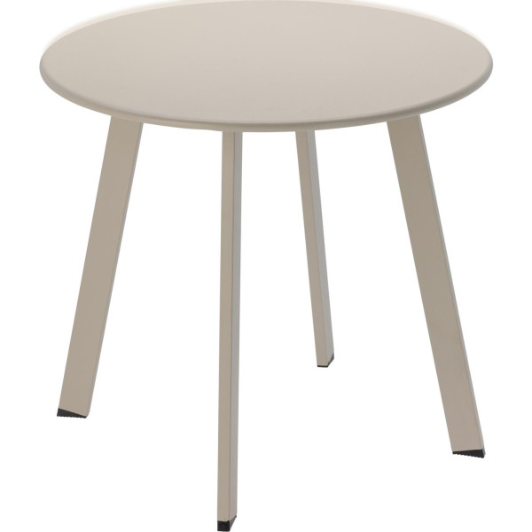 Bijzettafel Ø50xh45cm mat beige