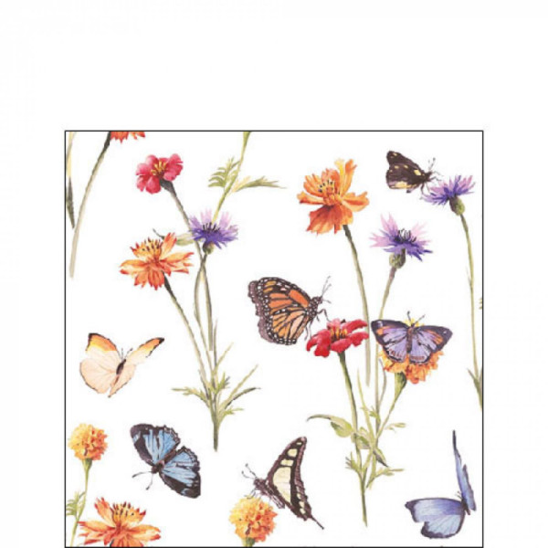 Ambiente Servetten Butterfly garden 25cm