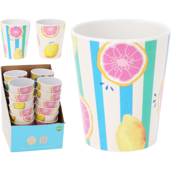Beker melamine Ø8xh10cm fruit