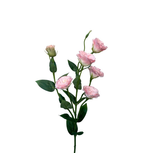 Kunstbloem lisianthus spray 80cm roze