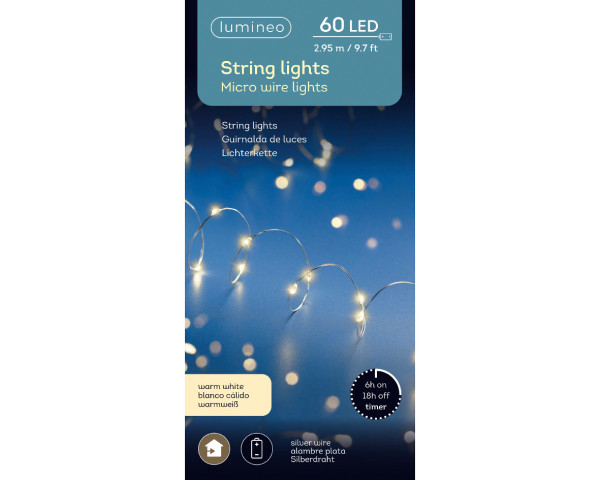 Strengverlichting 60 LED warm wit