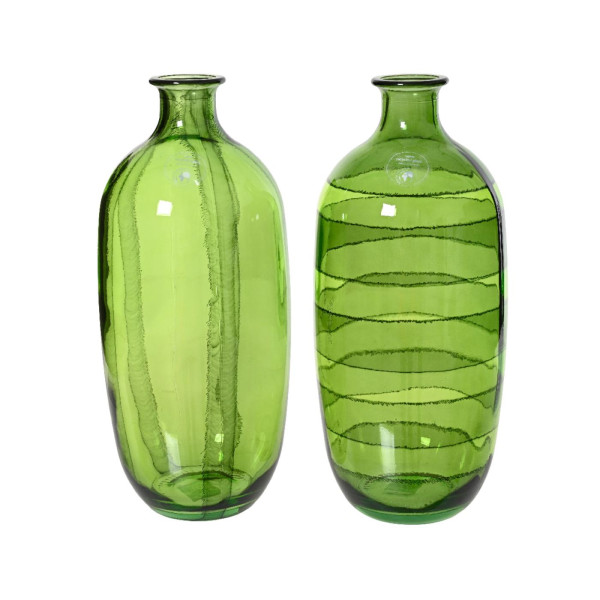 Vaas recycled glas H31cm groen