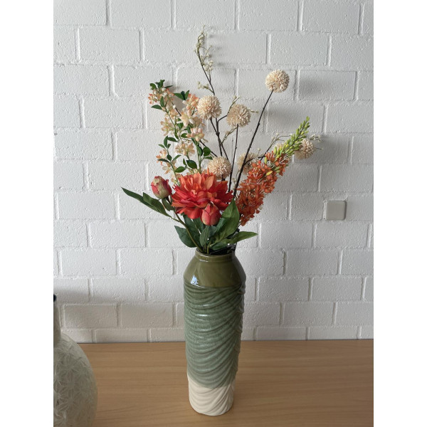 Kunstbloem eremures spray 82cm oranje